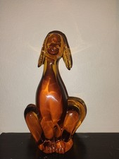 MCM Viking glass Amber Hound Dog (Small Chip Barely Noticeable Very Bottom Back) picture