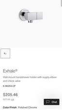 Kohler K-98354-CP Exhale Wall Mounted Handshower Holder In Polished Chrome - New picture