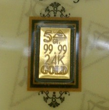 1/3 GRAM SOLID GOLD BAR  24K PURE ACB PREMIUM BULLION 999.9 FINE CERTIFIED Gp picture