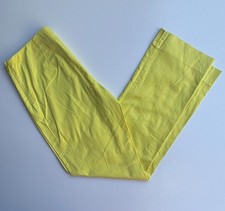 RARE Emilio Pucci Italian Designer Yellow Cotton Straight Leg Pants Trousers picture