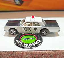 Vintage Hot Wheels Redline 1969 Custom Police Cruiser USA White No Chip W/Button picture