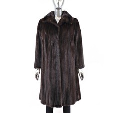 Brown Mink Coat- Size L picture