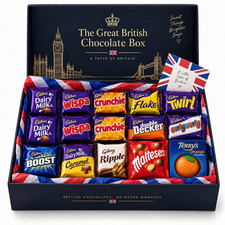 UK British Chocolate Gift Box Cadbury Wispa Crunchie Maltesers Terry’s 15pc picture