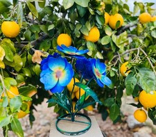 Handcrafted Rustic MINI Metal Flower Bouquet Vibrant Yard Art Flowers picture