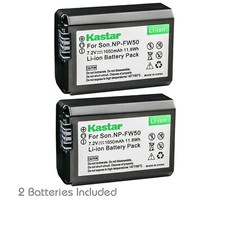 Kastar 2x Rechargeable Battery 1650mAh for Genuine Sony NP-FW50 W Series Battery picture