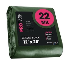 Extreme Heavy Duty 22 Mil Tarp Cover, Waterproof, UV Resistant, Rip and Tear ... picture