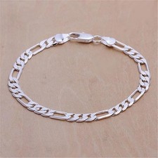 Silver Chain Exquisite Twisted Bracelet Fashion Charm Chain Women Men Solid Wedd picture
