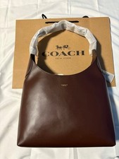 Coach Brooklyn Shoulder Bag 28 Maple Brown Leather Hobo Purse CU068 NWT picture