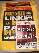 Linkin Park Signed - 8x10 + Exclusive Vinyl - Unshatter Sold Out In Hand picture