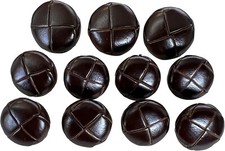 ATbutton Premium New 11 Pieces Leather Cross Blazer Button Set-Dark Burgundy picture