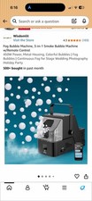Fog Bubble Machine, 3-in-1 Smoke Bubble Machine w/Remote Control picture