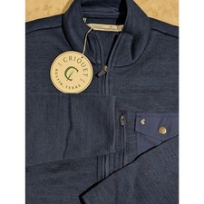 Criquet Shirts Austin Texas Full Zip Range Jacket Mens Medium Blue Waffle Fleece picture