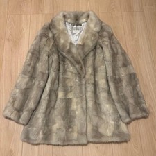 Authentic EMBA Gray Mink Coat Pre Owned Very Good Condition Japan picture