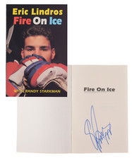 Eric Lindros Autographed Signed Flyers Fire On Ice Rookie Era Book AMCo COA 4207 picture