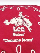 Vintage Lee Riders Genuine Jeans Bandana Red Cowboy Rodeo Western Advertising picture