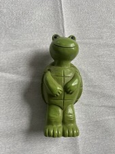 Vintage Turtle Figurine Green Resin Adorable Kitschy Charm 7” 1970’s Cottagecore picture
