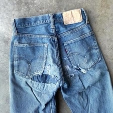 VTG 1960s big E selvedge Levi’s 502 lemon stitching Talon Zip #4 Stamp picture