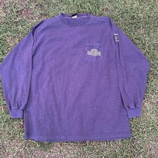 Vintage Harley-Davidson Embroidered Long Sleeve Shirt Purple Mens XL picture