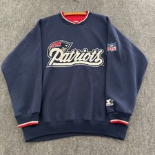 Vintage 90s Starter New England Patriots NFL Sweatshirt Size L Embroidered picture