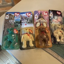 Ty Beanie Babies Collect All 4 Erin,maple,Britannia,Glory  Sealed In Packages picture