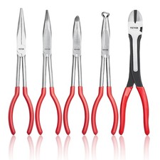 VEVOR 5 Pcs Needle Nose Pliers 11 in Long Needle Nose Plier Set with Storage Bag picture