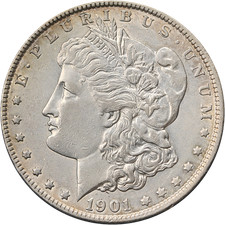 1901-P Morgan Silver Dollar Nice AU Details Decent Eye Appeal Nice Strike picture