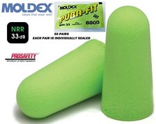 Moldex Pura Fit 6800 NRR33 UNCORDED Individually Sealed Earplugs 50 PAIR picture