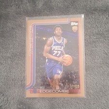 Topps 2025-26 VJ Edgecombe RC #203 Gold 1583/2025 Philadelphia 76ers Card picture