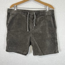 Katin Kord Patio Shorts Mens XL Dark Gray Corduroy Stretch Surf picture