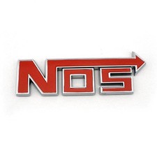 NOS Red Emblem Replacement Badge Ornament Decal 3D Sticker picture