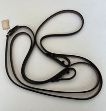 Weymouth 3/8” Plain Leather Curb Rein brown Made In ENGLAND picture