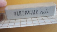 2 PCS NTE25W 112 L F  25W 120 OHM 5% FLAMEPROOF RESISTOR picture