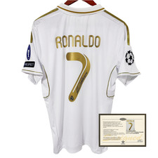2011 12 Real Madrid Ronaldo 7 Printed Signature Retro Jersey Framed Collectible picture