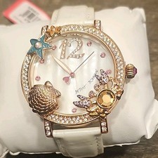 Betsey Johnson Women’s Quartz Analog Watch Leather Has Some Discolor Never Worn picture
