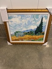 Vincent Van Gogh A Wheat Field With Cypresses TEXTURED Painting Framed Print Art picture