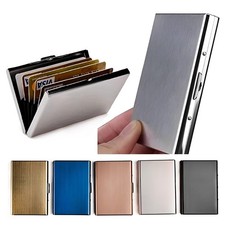 RFID Blocking Aluminum Wallet Hard Case Business Card Holder Slim Metal picture