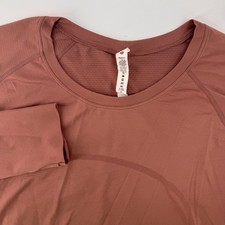 Lululemon Swiftly Tech Long Sleeve Shirt 2.0 Women Size 20 Rust Pink Seamless picture