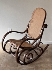 Vintage Thonet No. 10 Bentwood Cane Rocking Chair Poland Mid Century Modern picture