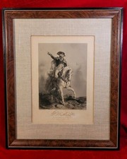 1860 General President GEORGE WASHINGTON ENGRAVING Print Antique  19th Century  picture