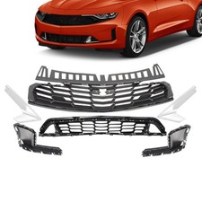 Fit Chevrolet Camaro RS 2019-2024 Front Upper+Lower Grille W/Foglamp Cover/Trims picture