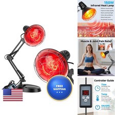 Hoakya 150W Infrared Red Light Therapy Lamp Timer Adjustable Base picture