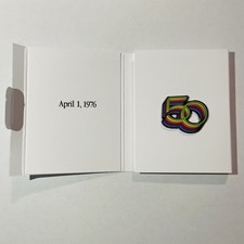 Apple 50th anniversary rare collectible magnetic enamel pin picture