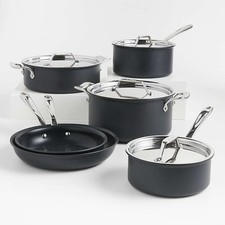 All-Clad HA1 Curated Hard-Anodized Non-Stick 10-Pc Cookware Set. Oven Safe 500F picture