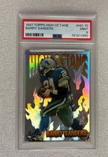 1997 Topps High Octane Barry Sanders #HO-10 Insert PSA 9 Detroit Lions HOF picture
