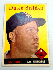 1958 Topps Duke Snider #88 Vintage Los Angeles Dodgers Hall of Fame Card HOF picture