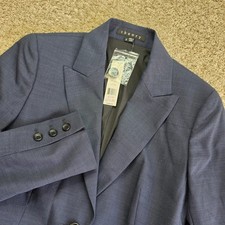 Theory Nichelle Blazer Womens 2 Navy Wool Blend B111112R Professional Career NEW picture