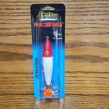 Vintage Luhr Jensen Ozark Mountain Peacock Bass (Wht/Red HG/GLITTER) picture