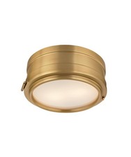 Used Hudson Valley Lighting 2311-AGB Rye - Two Light Flush Mount - 11 Inches picture