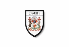 Embroidered Patch Printed Iron-On Coat Of Arms City Region UK Cardiff R2 picture