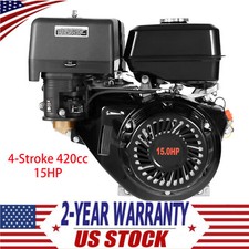 4-Stroke 420cc 15HP OHV Horizontal Shaft Gas Engine Recoil Start Go Kart Motor picture